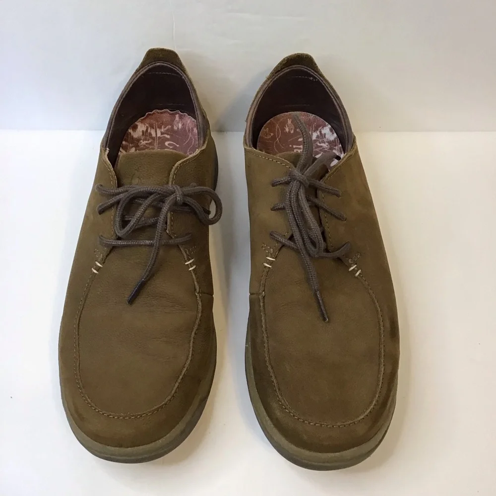 OLUKAI Men's Loli'l Li Ray/Ray Brown Suede Sneakers Oxfords 9.5